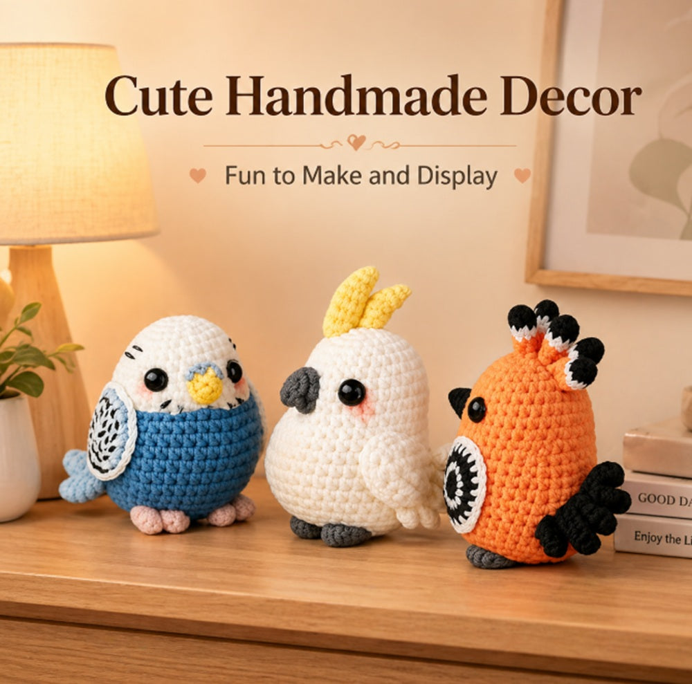 Parrot Crochet Kit for Beginners, 3 Pack with Video Tutorial – TIKA