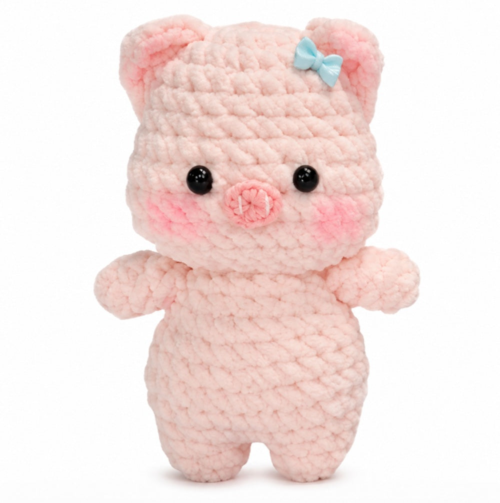 Pink Pig Crochet Kit for Beginners with Video Tutorial – TIKA
