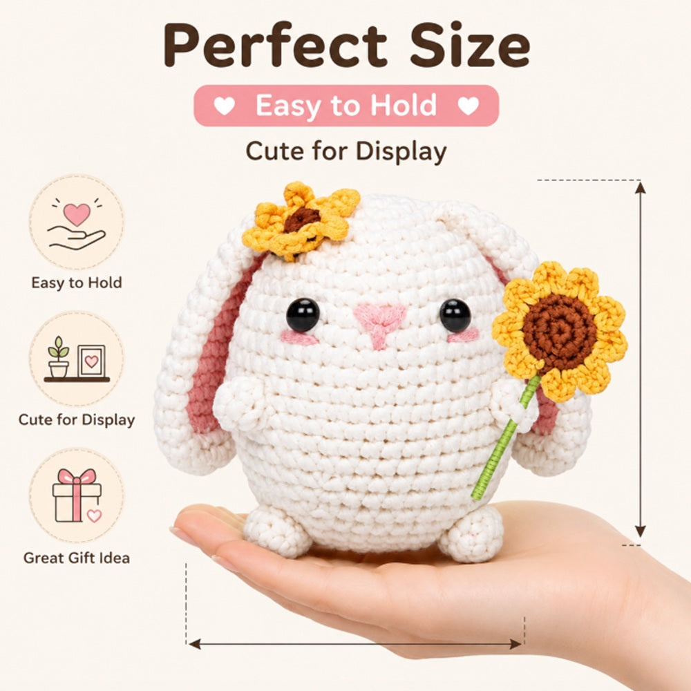 Bunny Rabbit Crochet Kit for Beginners with Video Tutorials – TIKA