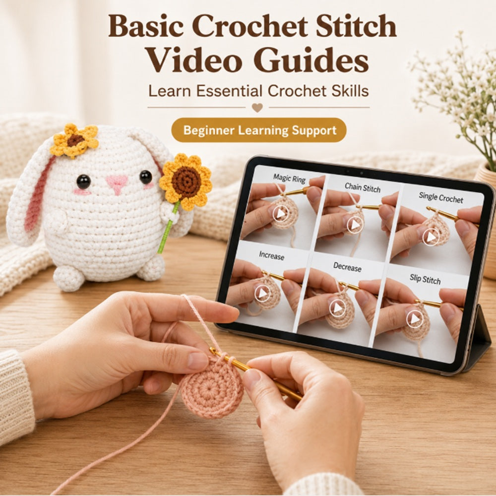 Bunny Rabbit Crochet Kit for Beginners with Video Tutorials – TIKA