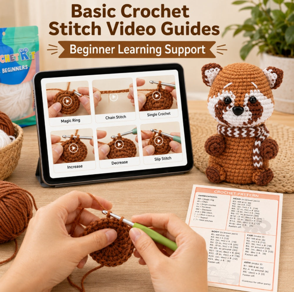 Raccoon Crochet Kit for Beginners with Video Tutorials – TIKA