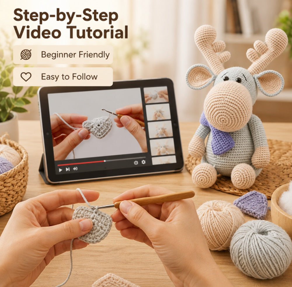 Reindeer Crochet Kit for Beginners with Video Tutorial – TIKA