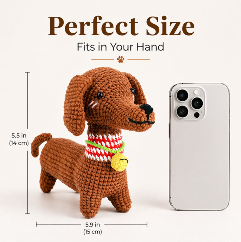 Dachshund Dog Crochet Kit for Beginners with Video Tutorial – TIKA