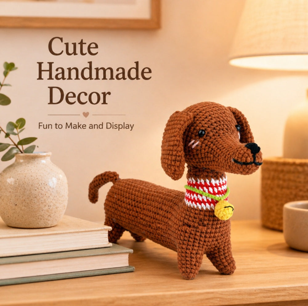 Dachshund Dog Crochet Kit for Beginners with Video Tutorial – TIKA