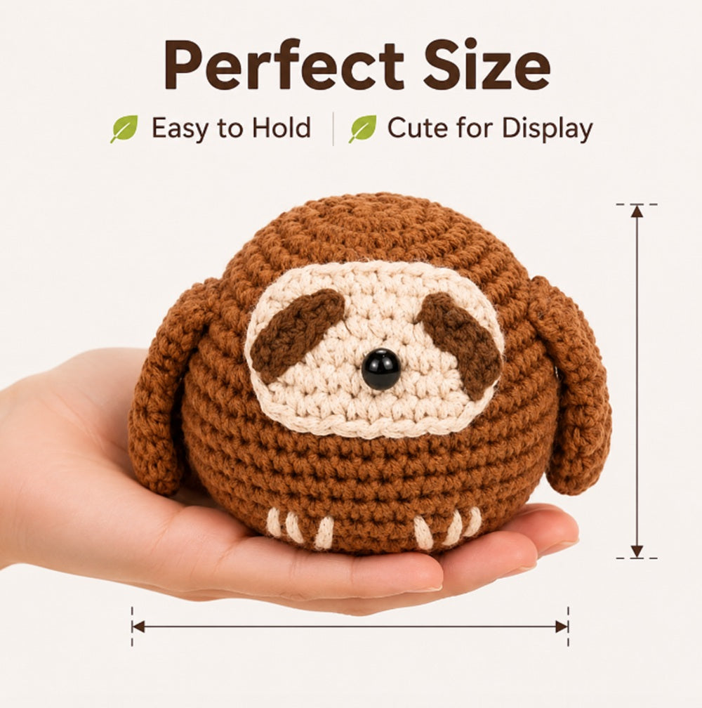 Sloth Crochet Kit for Beginners with Video Tutorials – TIKA