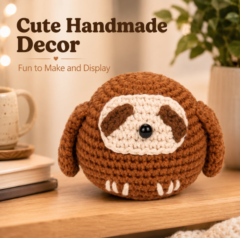 Sloth Crochet Kit for Beginners with Video Tutorials – TIKA