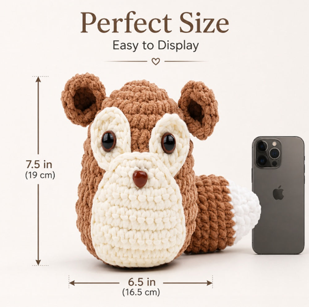 Squirrel Crochet Kit for Beginners with Video Tutorial – TIKA