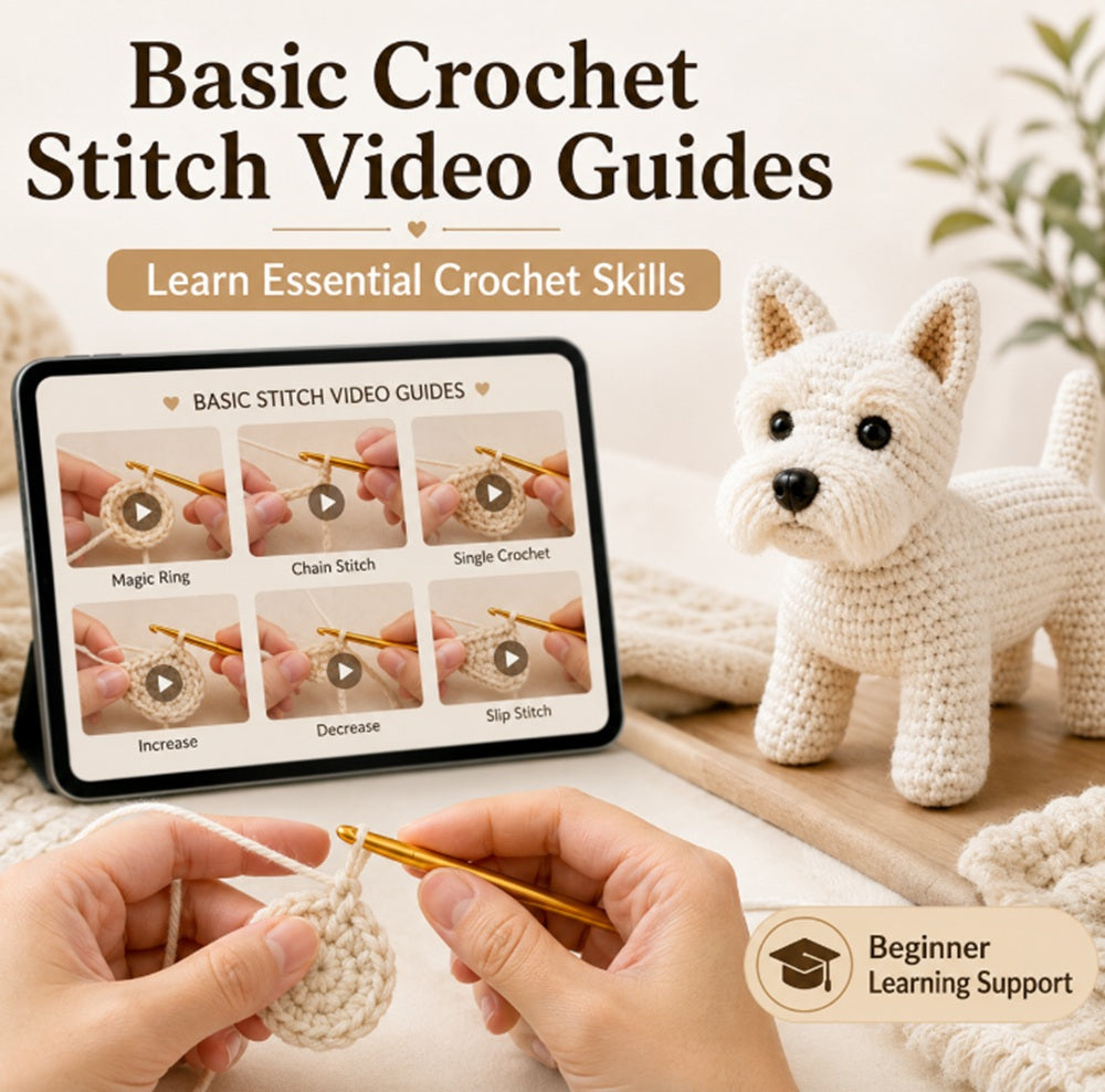 West Highland White Terrier Crochet Kit for Beginners with Video – TIKA