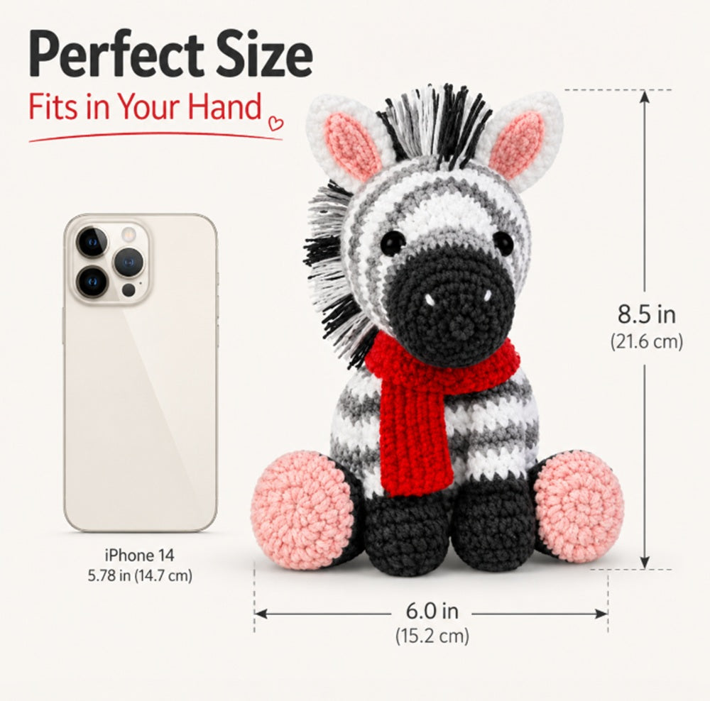 Zebra Crochet Kit for Beginners with Video Tutorial – TIKA