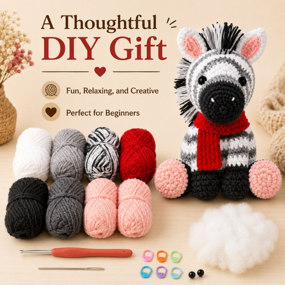 Zebra Crochet Kit for Beginners with Video Tutorial – TIKA