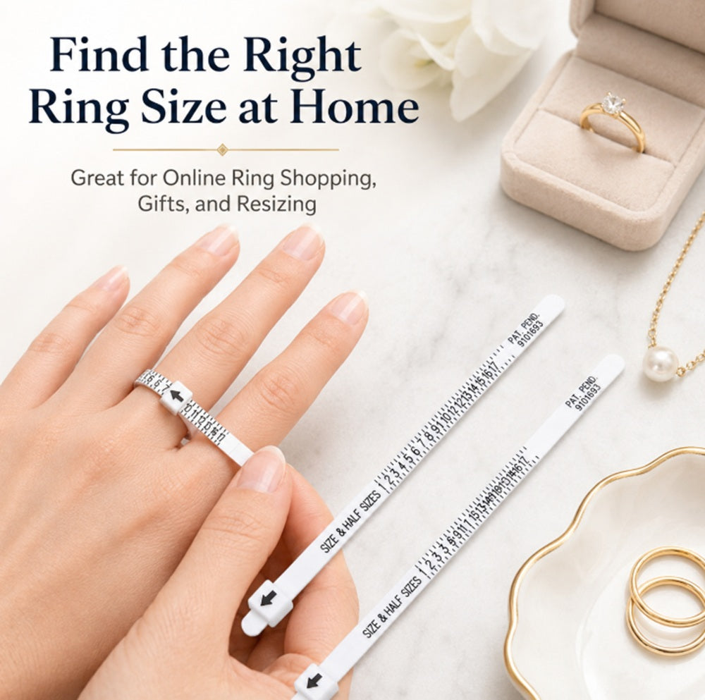 2-Piece Ring Sizer Gauge & Mandrel Measuring Set | TIKA