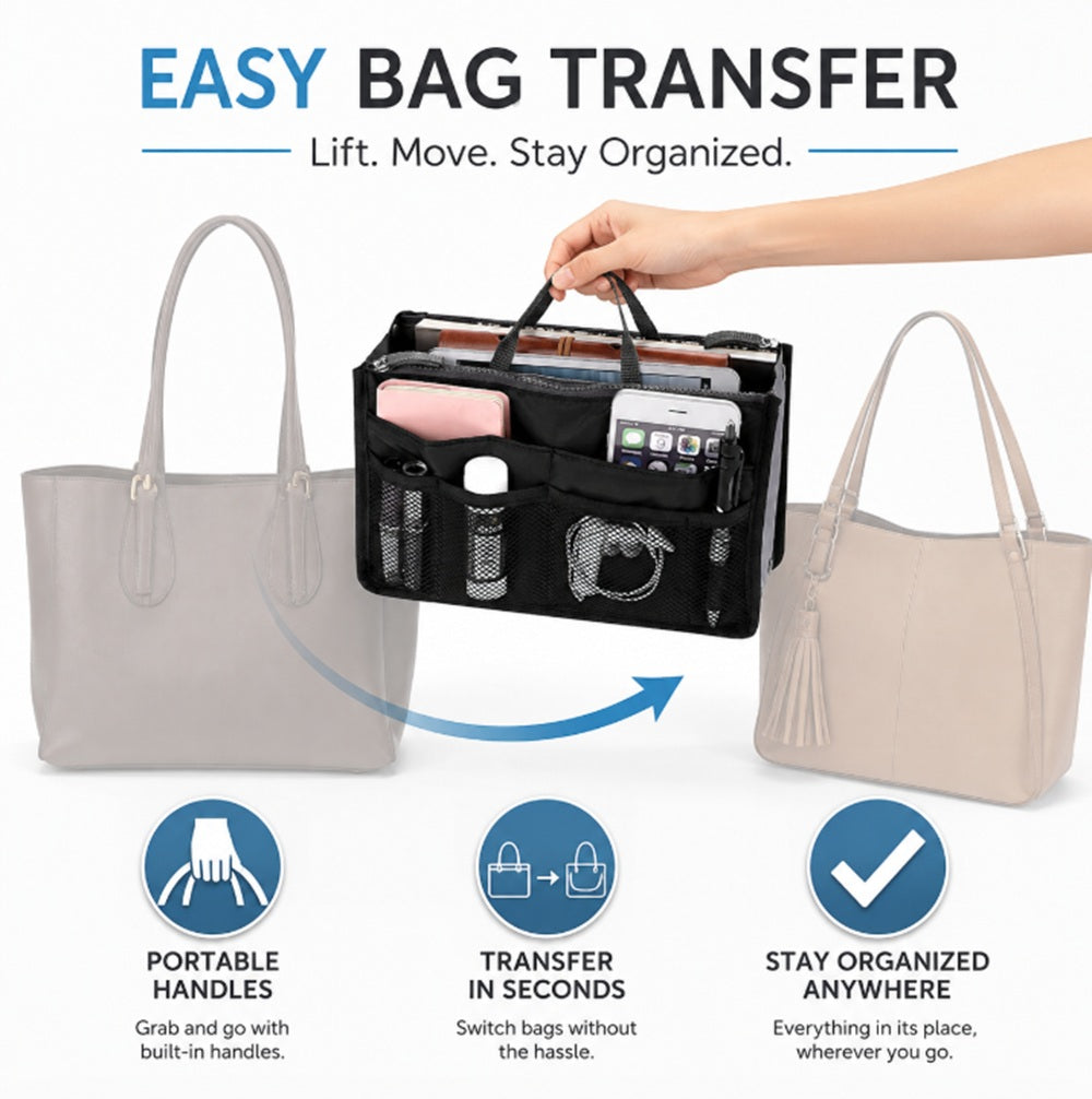 Women's Multi-Pocket Handbag Organizer Insert | TIKA