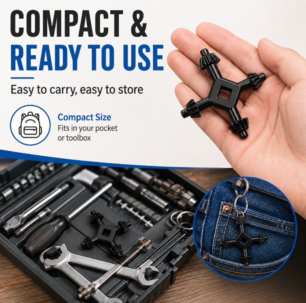 4-Way Carbon Steel Drill Chuck Key | TIKA