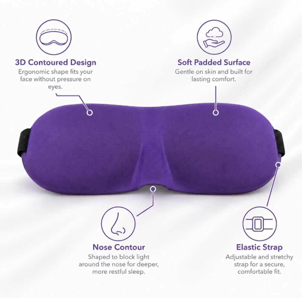 3D Contoured Light-Blocking Sleep Mask | TIKA