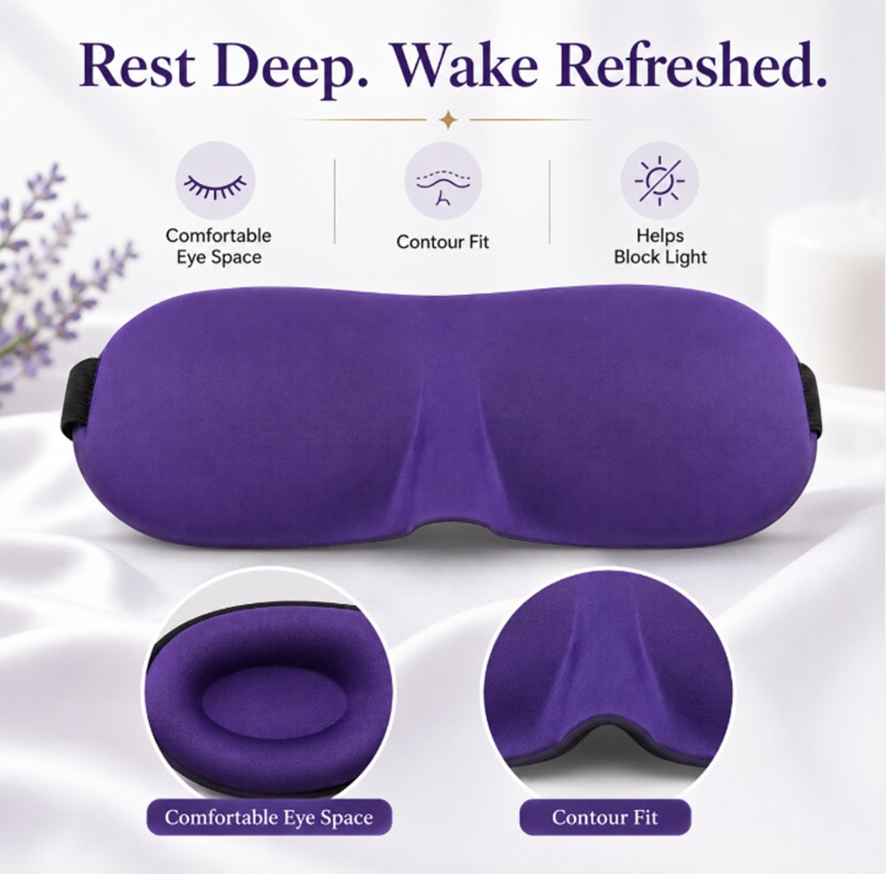 3D Contoured Light-Blocking Sleep Mask | TIKA