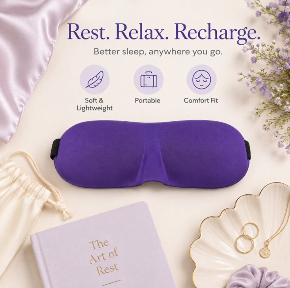 3D Contoured Light-Blocking Sleep Mask | TIKA