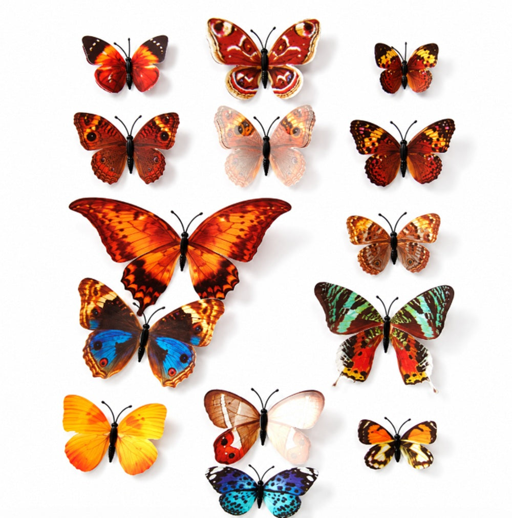 12-Pack 3D Butterfly Wall Stickers | TIKA