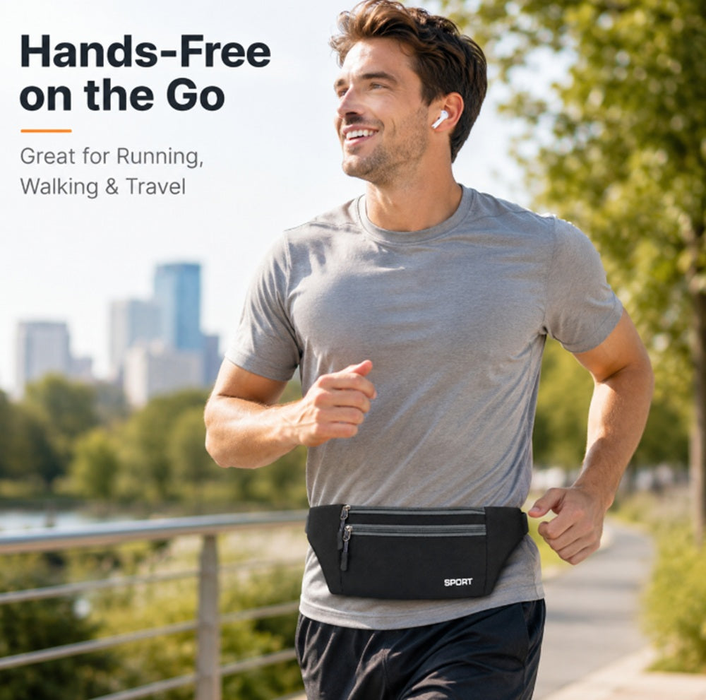 Water-Resistant Adjustable Running Belt Waist Pack | TIKA
