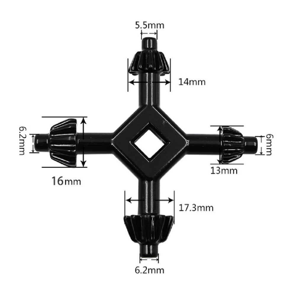 4-Way Carbon Steel Drill Chuck Key | TIKA